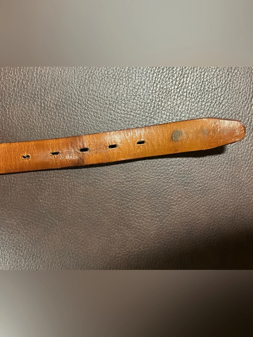 VTG Hirdes Of New Orleans American Alligator On Steer Hide Leather Brown Belt 32